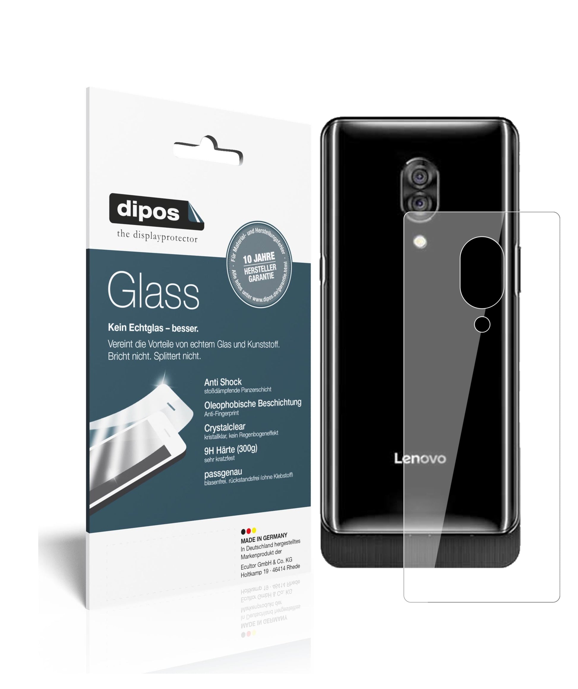 Perfekte Passform und ultimative Qualität: Unser 9H Panzerglas bietet Schutz für Lenovo-Z5 Pro GT Rückseite