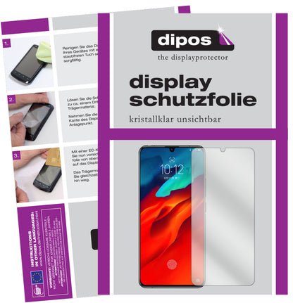Klare Displayschutzfolie von dipos passend für Lenovo Z6 Pro Ferrari Edition, präziser Zuschnitt und blasenfrei montiert