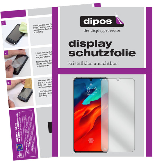 Klare Displayschutzfolie von dipos passend für Lenovo Z6 Pro Ferrari Edition, präziser Zuschnitt und blasenfrei montiert