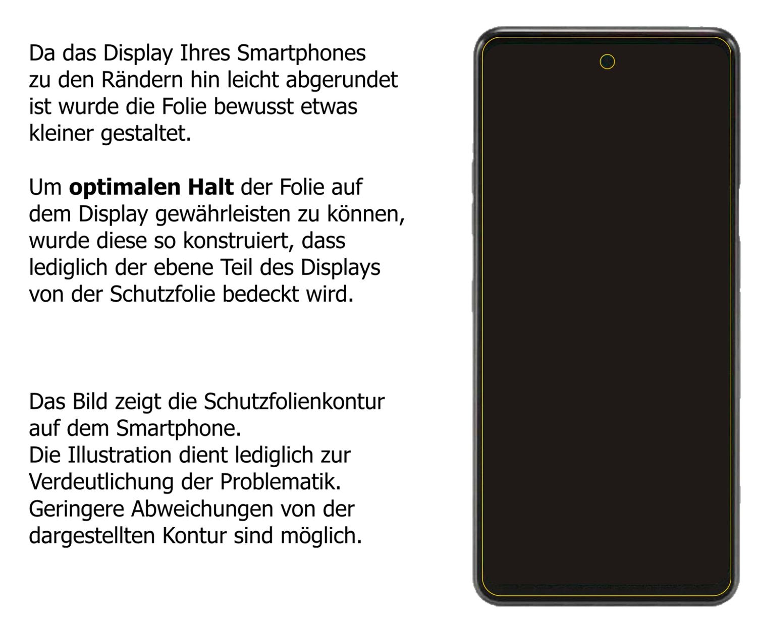 dipos Displayschutz für LG Q92 5G, transparente Oberfläche, perfekte Passform auch für die Rundungen