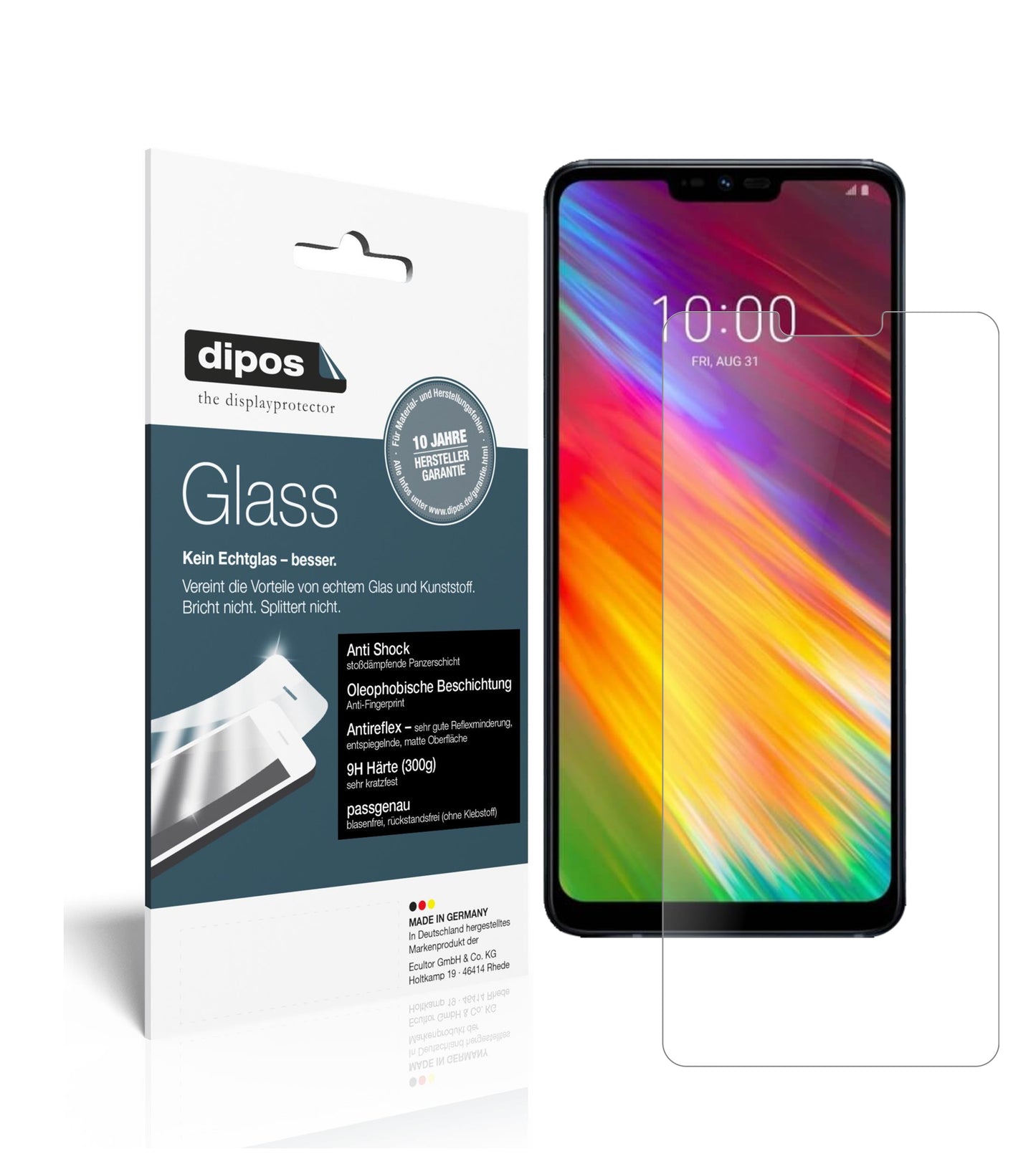 Mattes Panzerglas: Schutz vor Brüchen, Fingerabdrücken und Bildschirmblendung für LG-G7 One