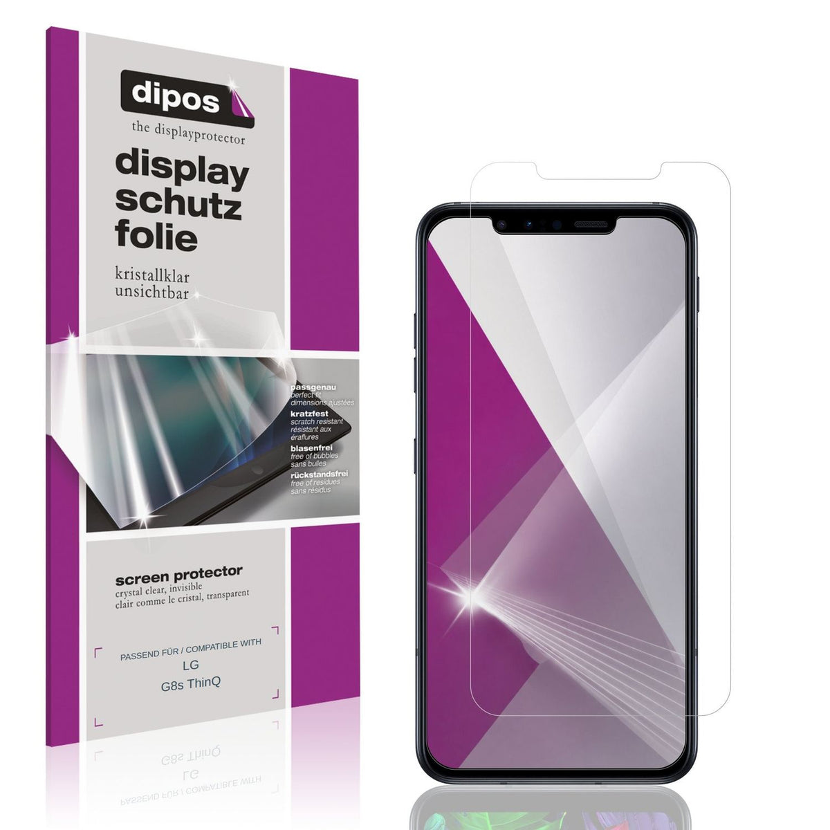 LG G8s ThinQ Displayschutzfolie – Produktbild 1