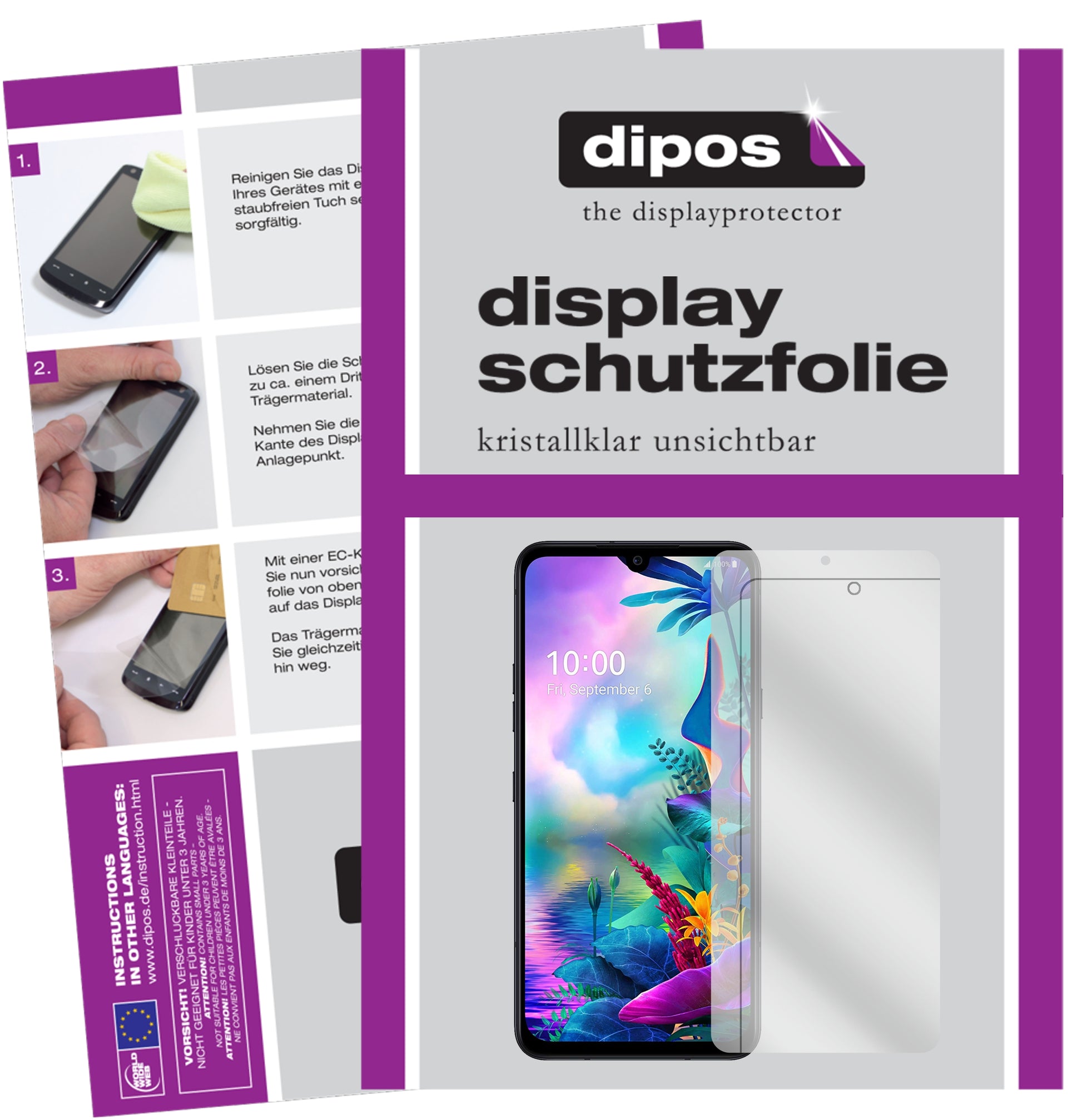 Kristallklare, dünne Schutzfolie: Kratzfest & passgenau für LG-G8X ThinQ