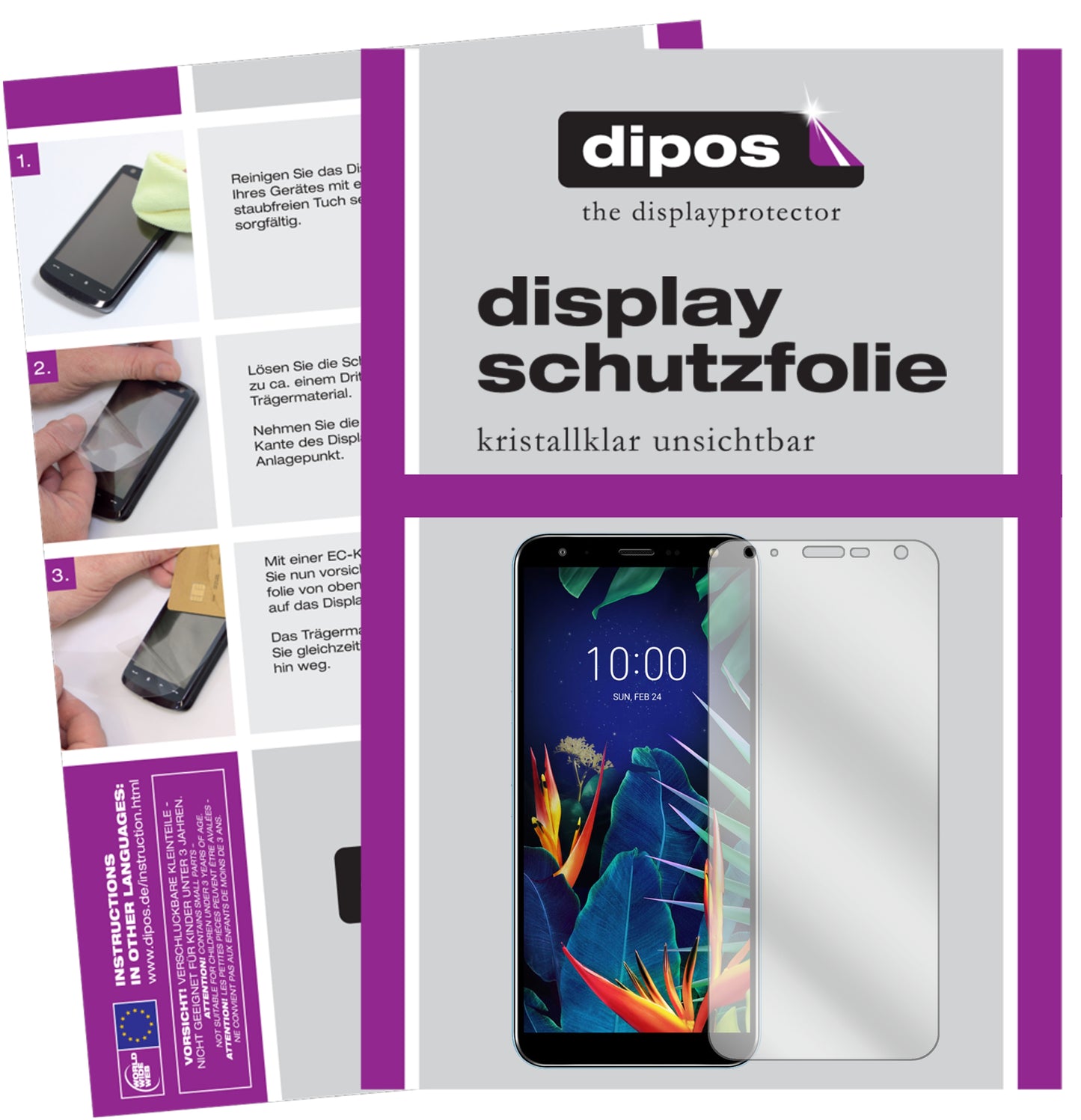 Kristallklare, dünne Schutzfolie: Kratzfest & passgenau für LG-K40