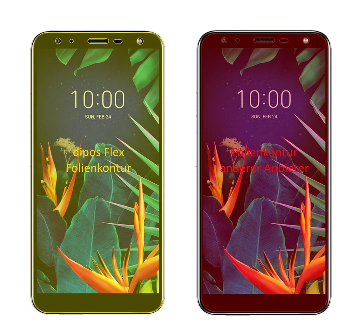 3x Full Cover Screen Protector for LG K40S – Covers Curved Edges | dipos