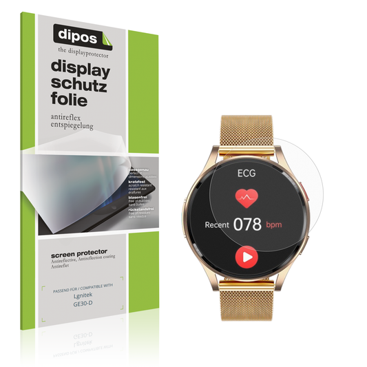 Matte Displayschutzfolie von dipos passend für Lgnitek GE30-D, präziser Zuschnitt und blasenfrei montiert