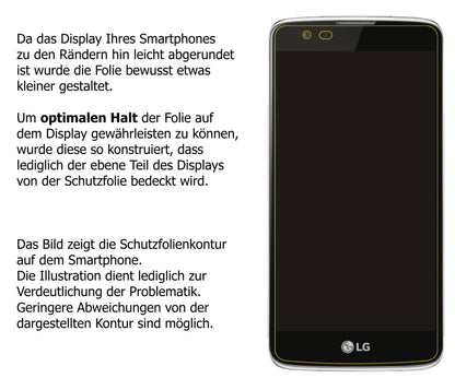 Privatsphäre-Schutz durch Sichtschutz-Folie passend zugeschnitten für LG Phoenix 2