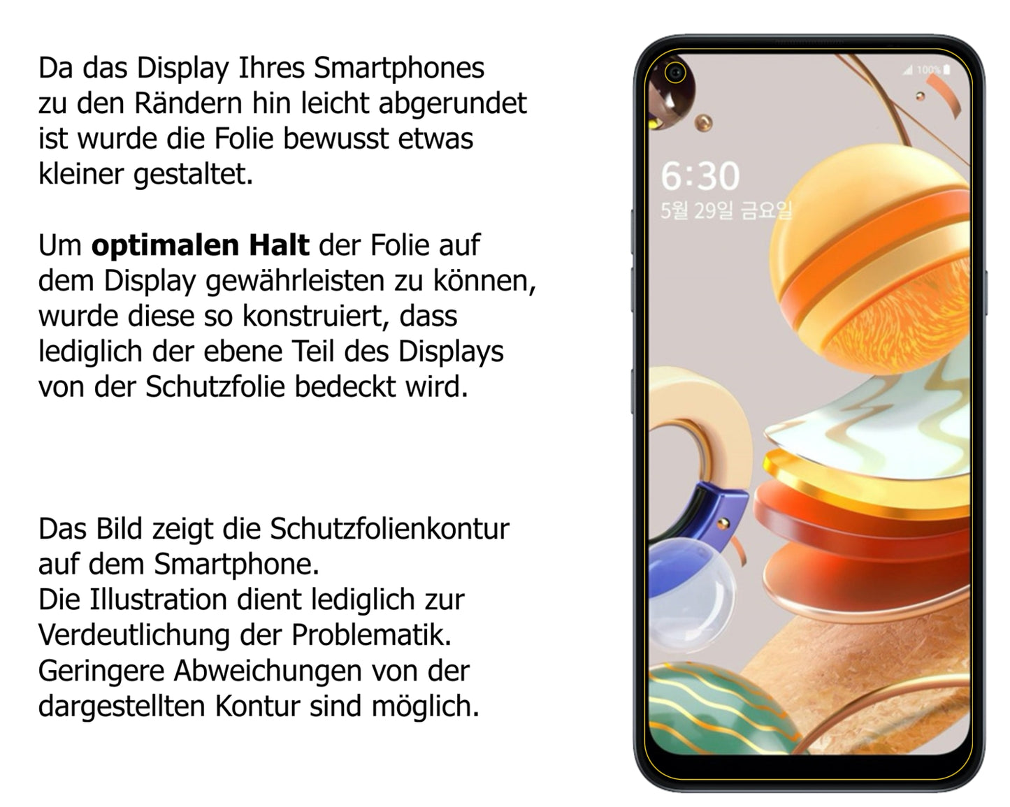 2x Schutzfolie klar für LG Q61 Display-Schutzfolie