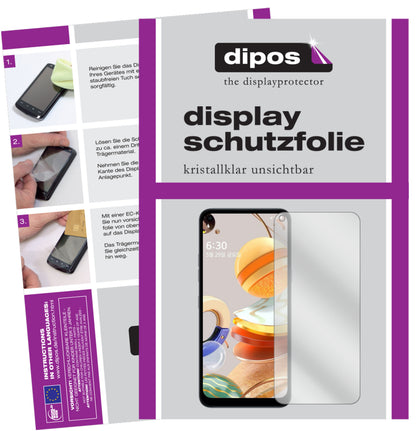 2x Schutzfolie klar für LG Q61 Display-Schutzfolie