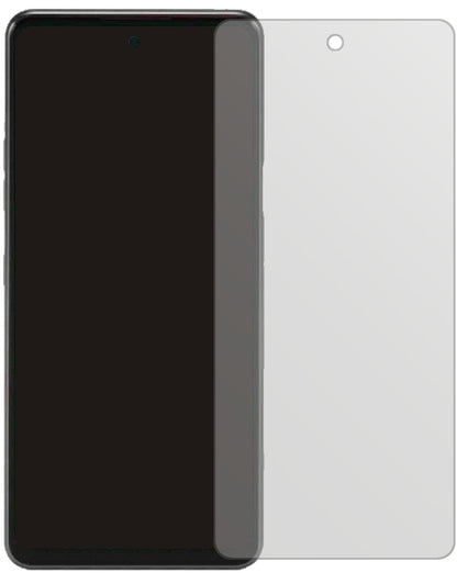LGQ92 5G mit aufgebrachter dipos Displayschutzfolie, die lästige Fingerabdrücke minimiert