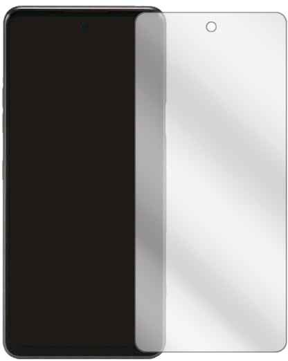 LGQ92 5G mit aufgebrachter dipos Displayschutzfolie, glasklare Darstellung ohne Einschränkungen