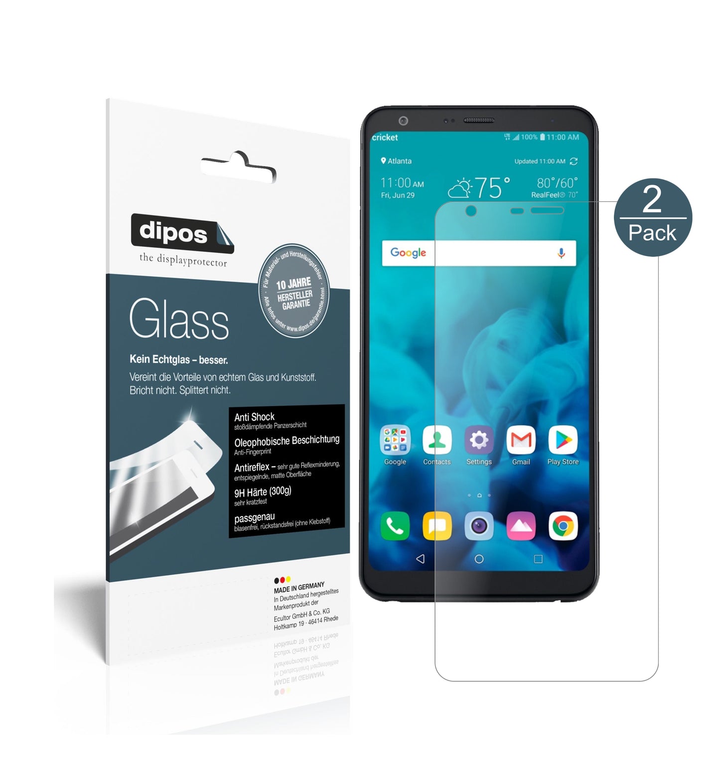 Mattes Panzerglas: Schutz vor Brüchen, Fingerabdrücken und Bildschirmblendung für LG-Stylo 4