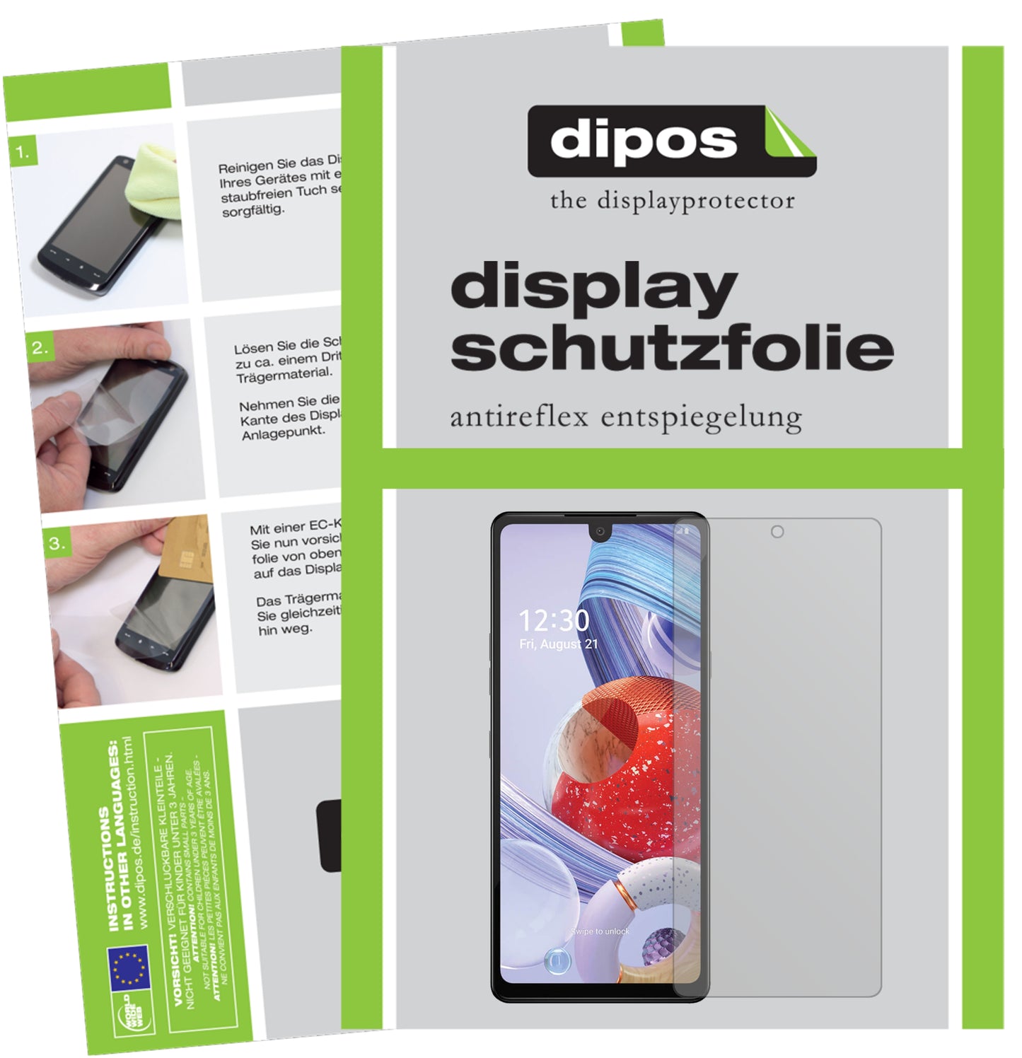 Mattes Panzerglas: Entspiegelte, dünne Folie, Fingerabdruckresistenz und Bildschirmschutz für LG-Stylo 6