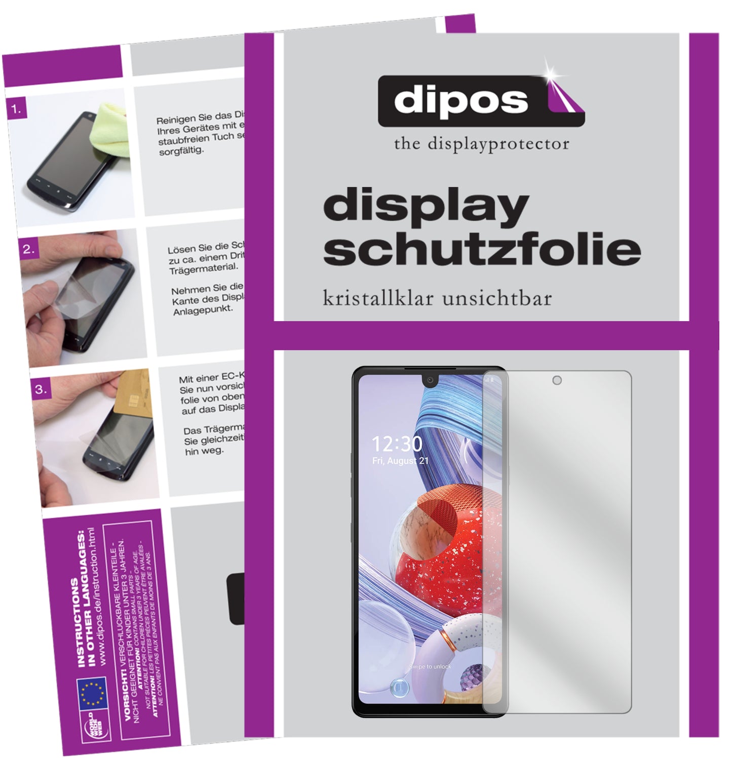 Kristallklare, dünne Schutzfolie: Kratzfest & passgenau für LG-Stylo 6