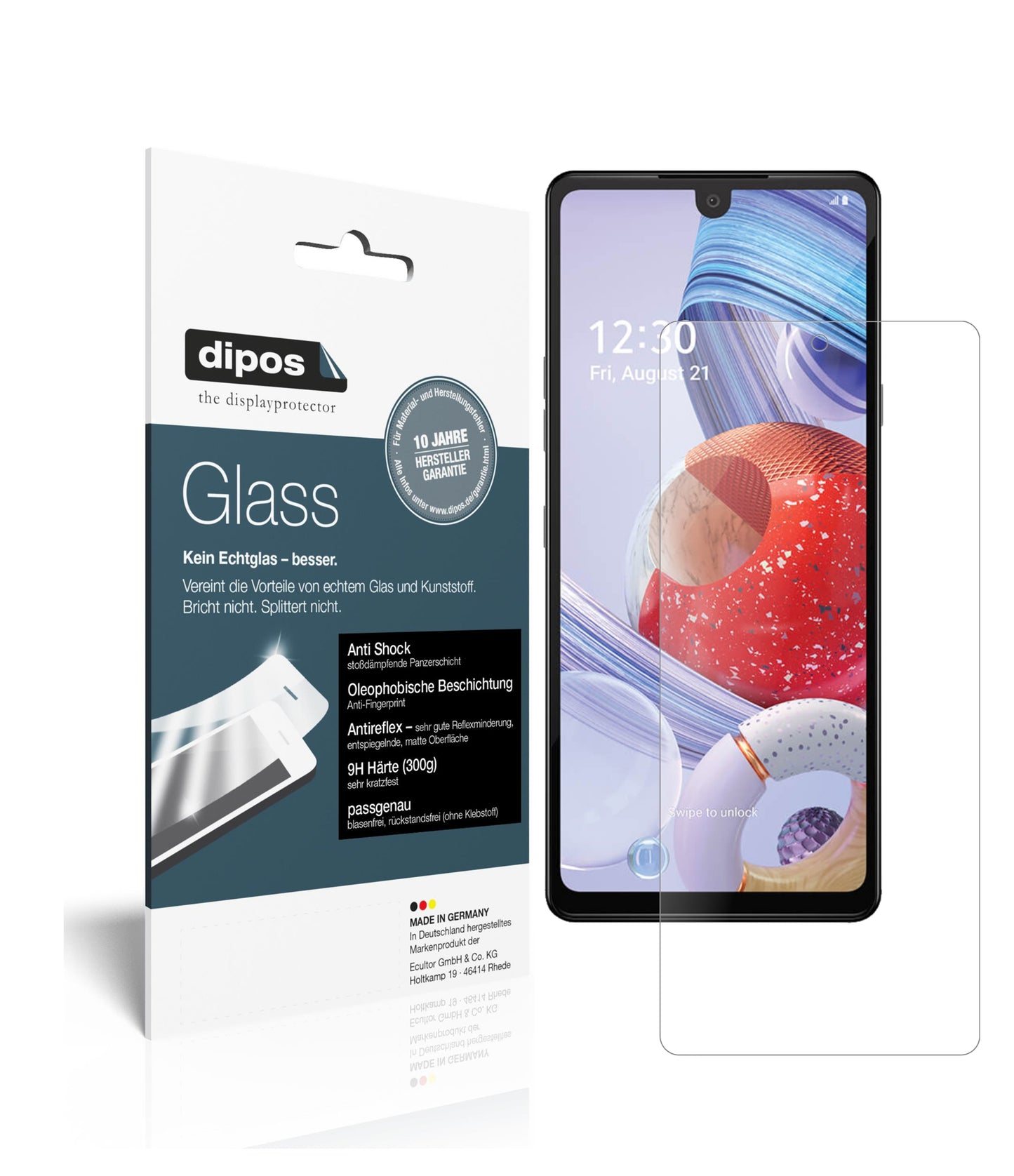 Mattes Panzerglas: Schutz vor Brüchen, Fingerabdrücken und Bildschirmblendung für LG-Stylo 6