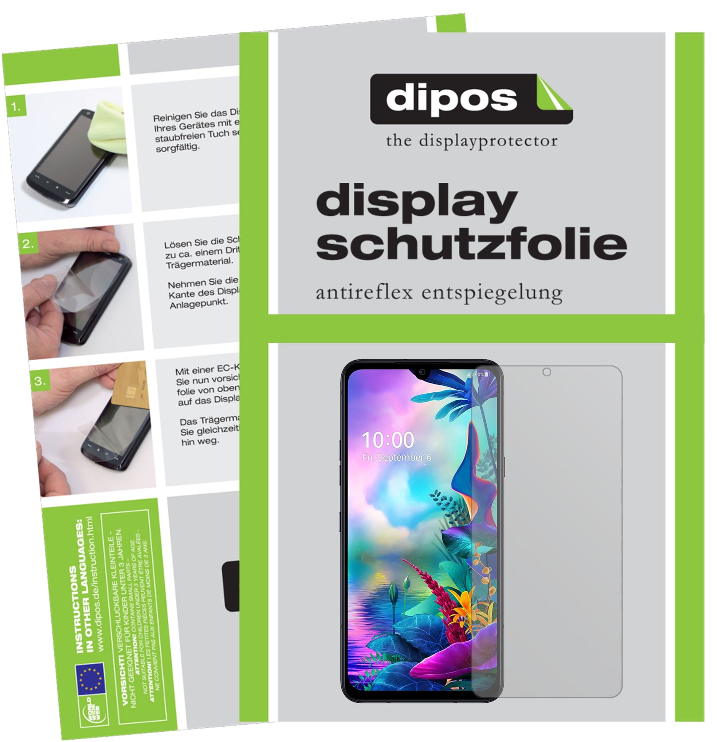 Mattes Panzerglas: Entspiegelte, dünne Folie, Fingerabdruckresistenz und Bildschirmschutz für LG-V50s ThinQ