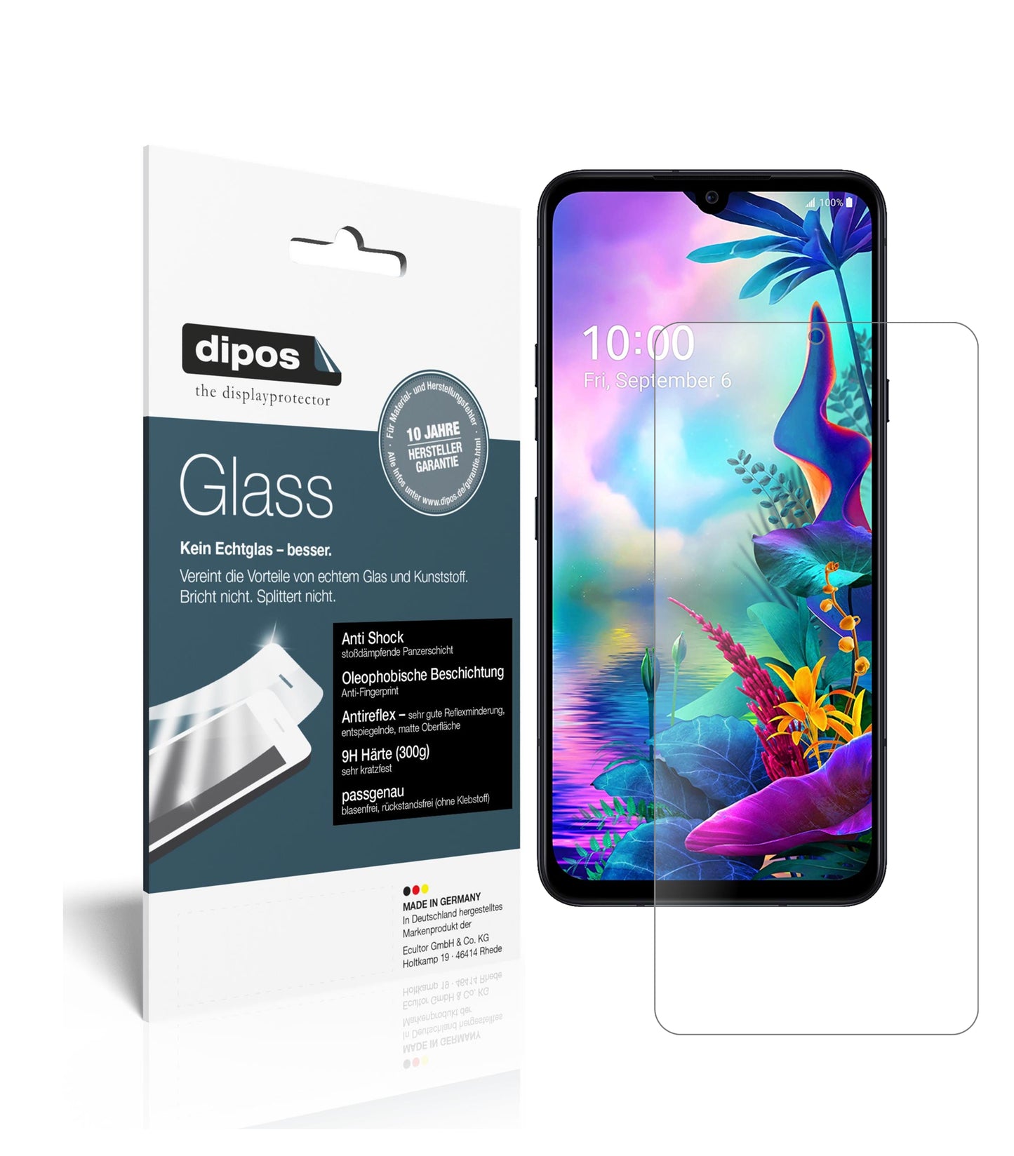 Mattes Panzerglas: Schutz vor Brüchen, Fingerabdrücken und Bildschirmblendung für LG-V50s ThinQ