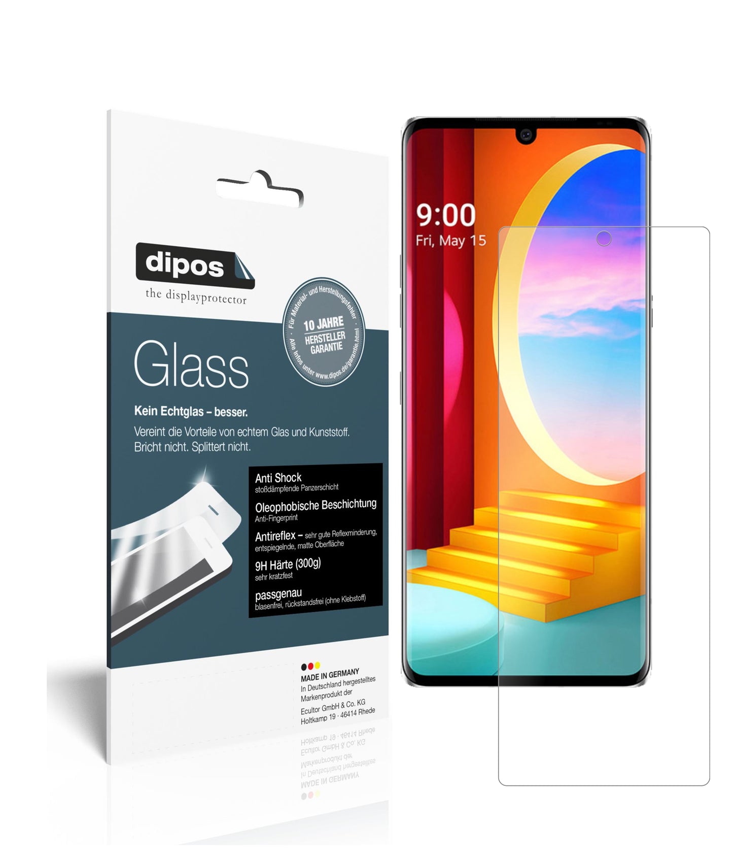 Mattes Panzerglas: Schutz vor Brüchen, Fingerabdrücken und Bildschirmblendung für LG-Velvet 5G