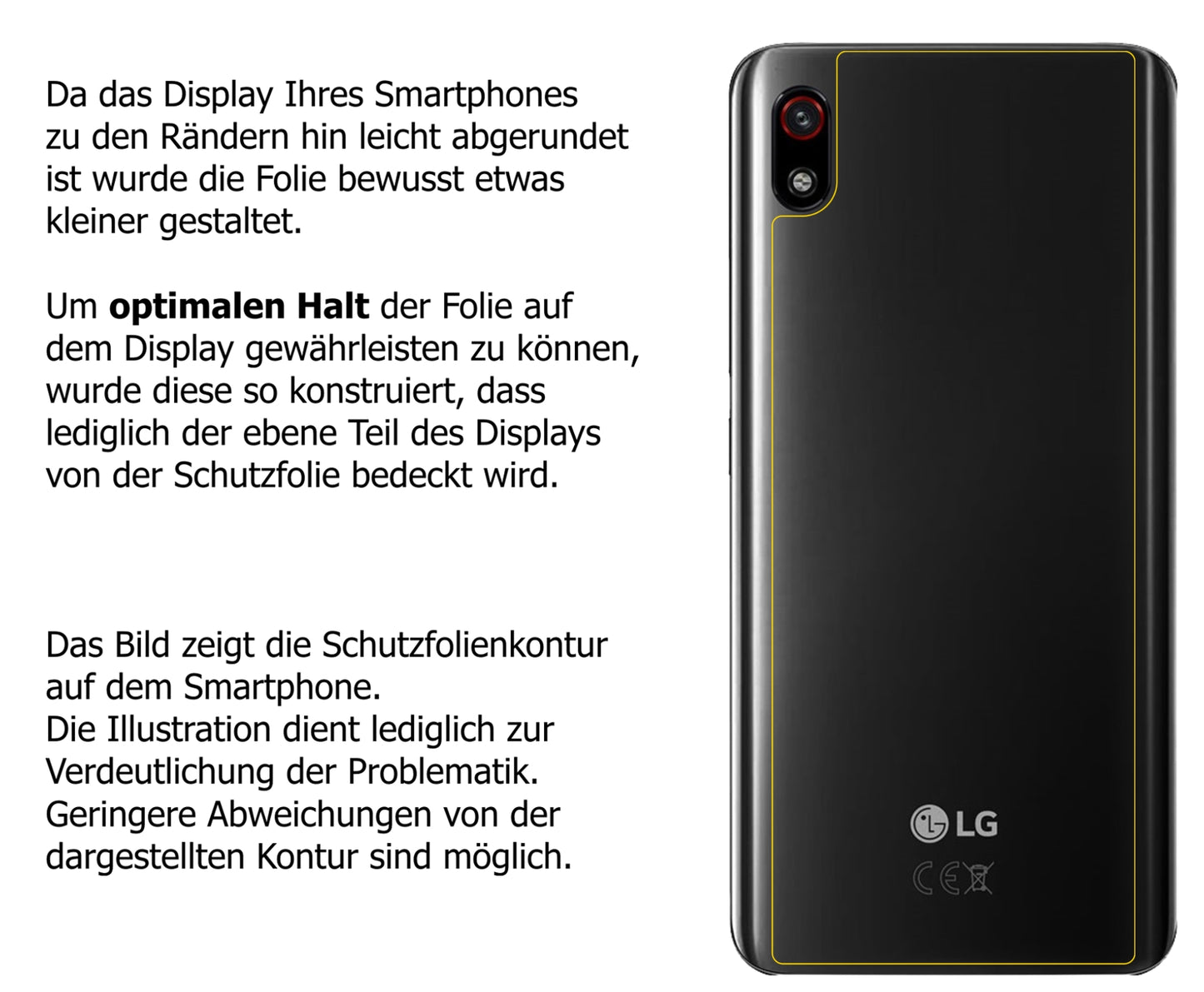 Dünne und klare Folie passend zugeschnitten für LG W10 Alpha Rückseite