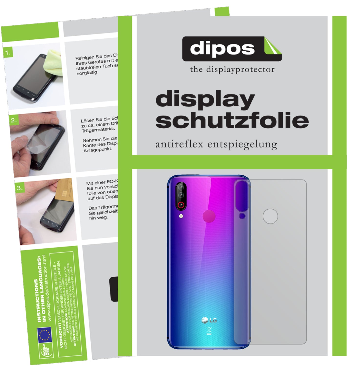 5x Schutzfolie matt für LG W30 Rückseite Display-Schutzfolie