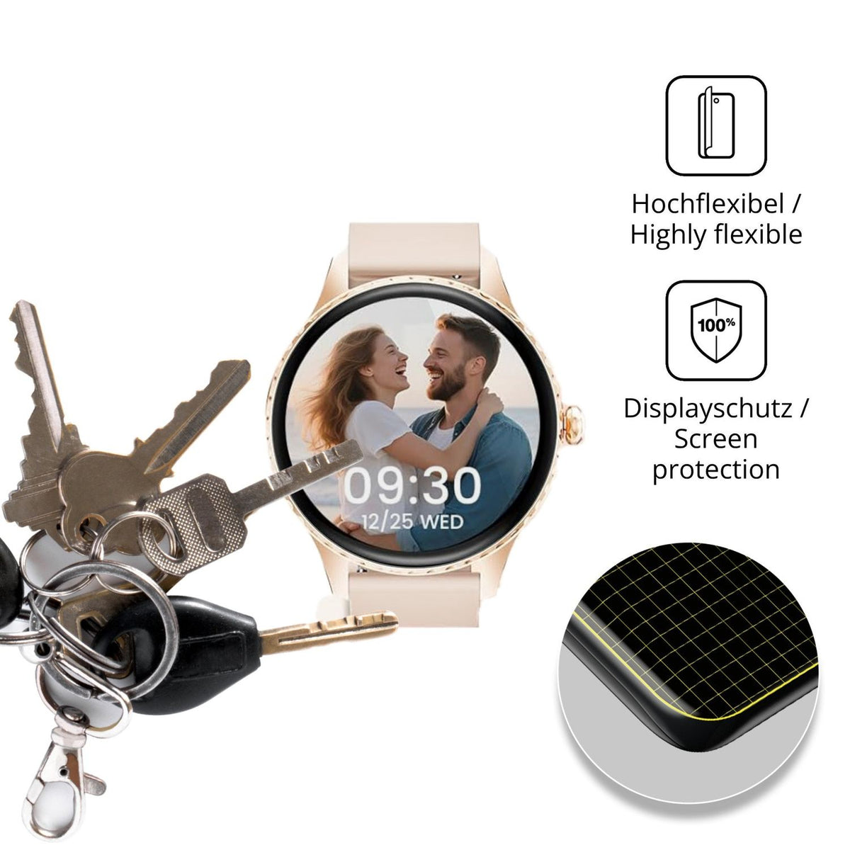 dipos Displayschutz für LIGE SMART FV22 1.32, transparente Oberfläche, geringe Dicke und perfekte Passform
