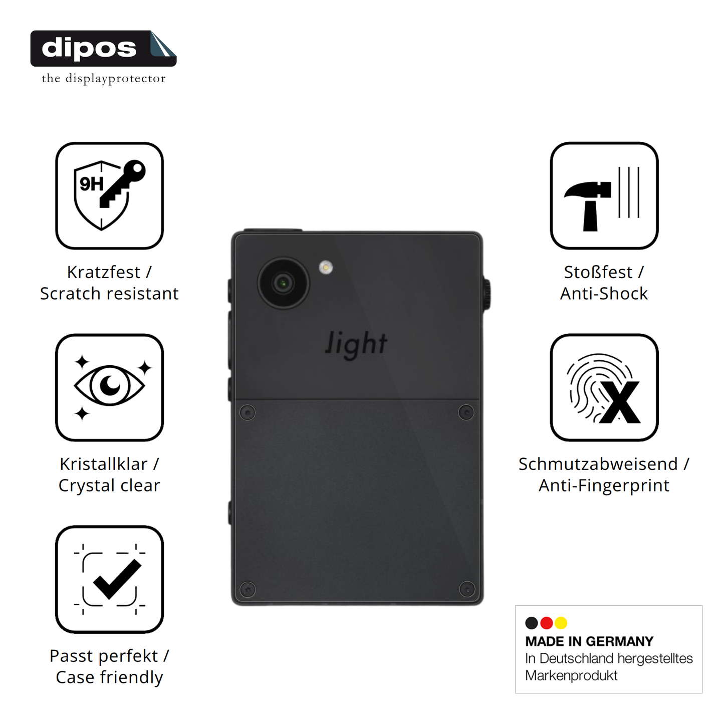 2x 9H Schutzfolie für Light Phone 3 Rückseite Panzerfolie