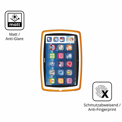 9H Hartbeschichtete, flexible Folie passend zugeschnitten für Lisciani Mio Tab 10 Tutor XL
