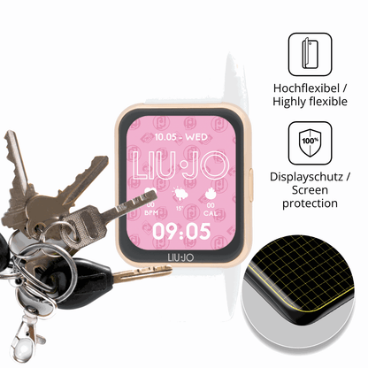 dipos Displayschutz für Liu Jo Voice Slim 2.0 SWLJ201, transparente Oberfläche, perfekte Passform auch für die Rundungen