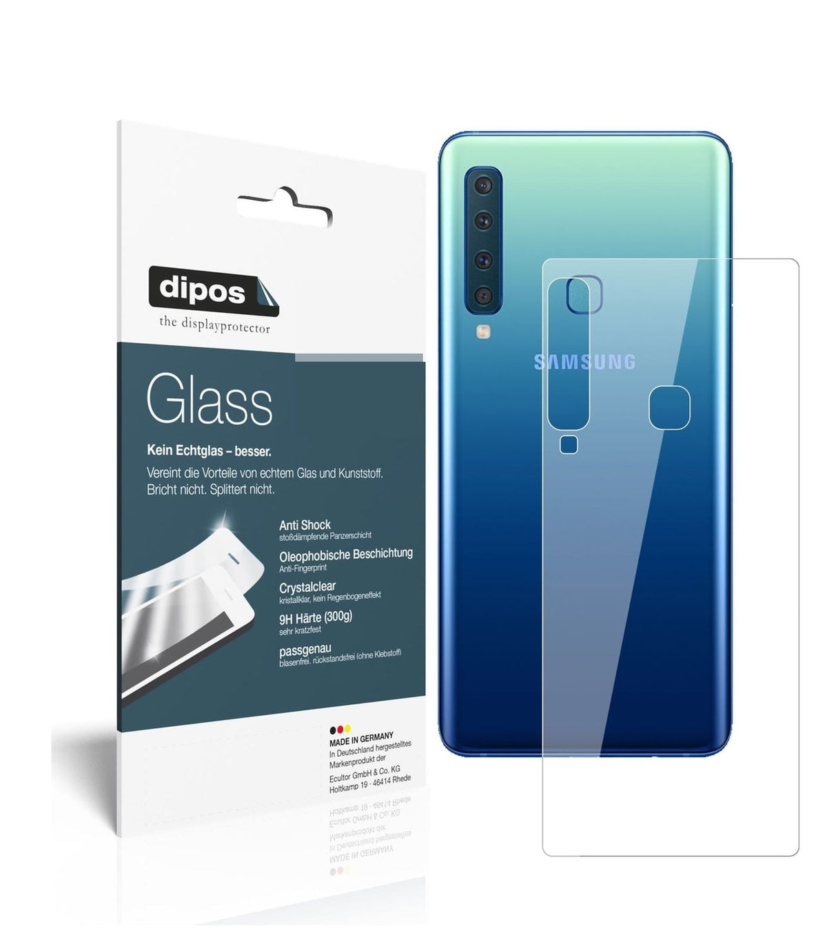 1x 9H Screen Protector for Samsung Galaxy A9 (2018) Back