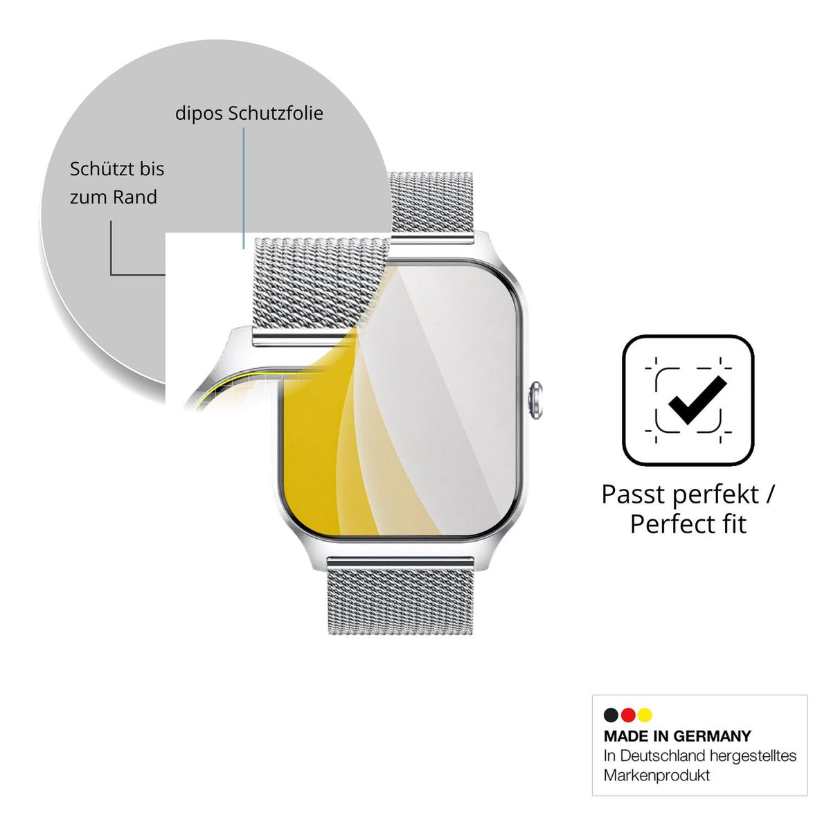 2x Screen Protector for LODIMEKE P125 Protective Film covers 100% dipos Flex