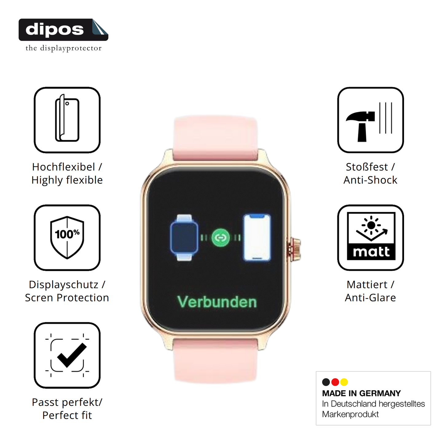 Displayschutz hergestellt in Deutschland, höchste Qualität made in Germany