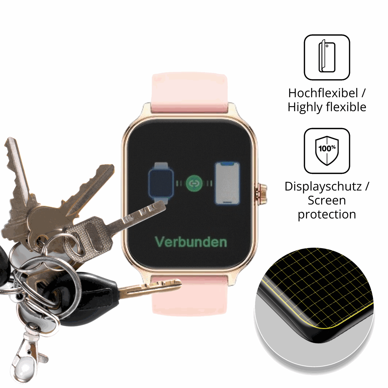 dipos Displayschutz für LODIMEKE P133 1.96, mit Blickschutzfilter und perfekter Passform auch für die Rundungen