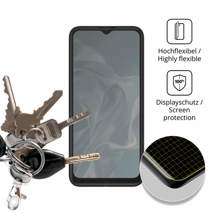 dipos Displayschutz für Logicom Aero, mit Blickschutzfilter und perfekter Passform auch für die Rundungen