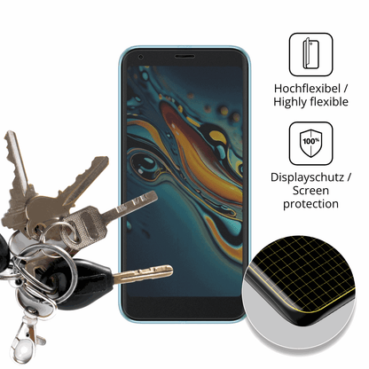 dipos Displayschutz f�r Logicom Five Pro 32, mit Blickschutzfilter und perfekter Passform auch f�r die Rundungen