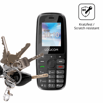 dipos Displayschutz für Logicom P197e, transparente Oberfläche, perfekte Passform auch für die Rundungen