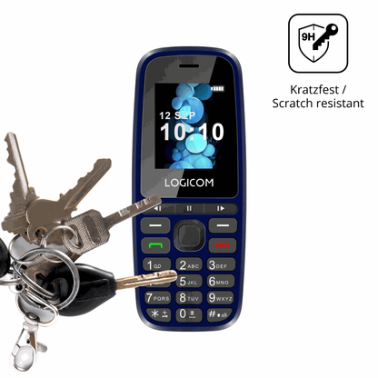 dipos Displayschutz für Logicom Posh 402, transparente Oberfläche, perfekte Passform auch für die Rundungen