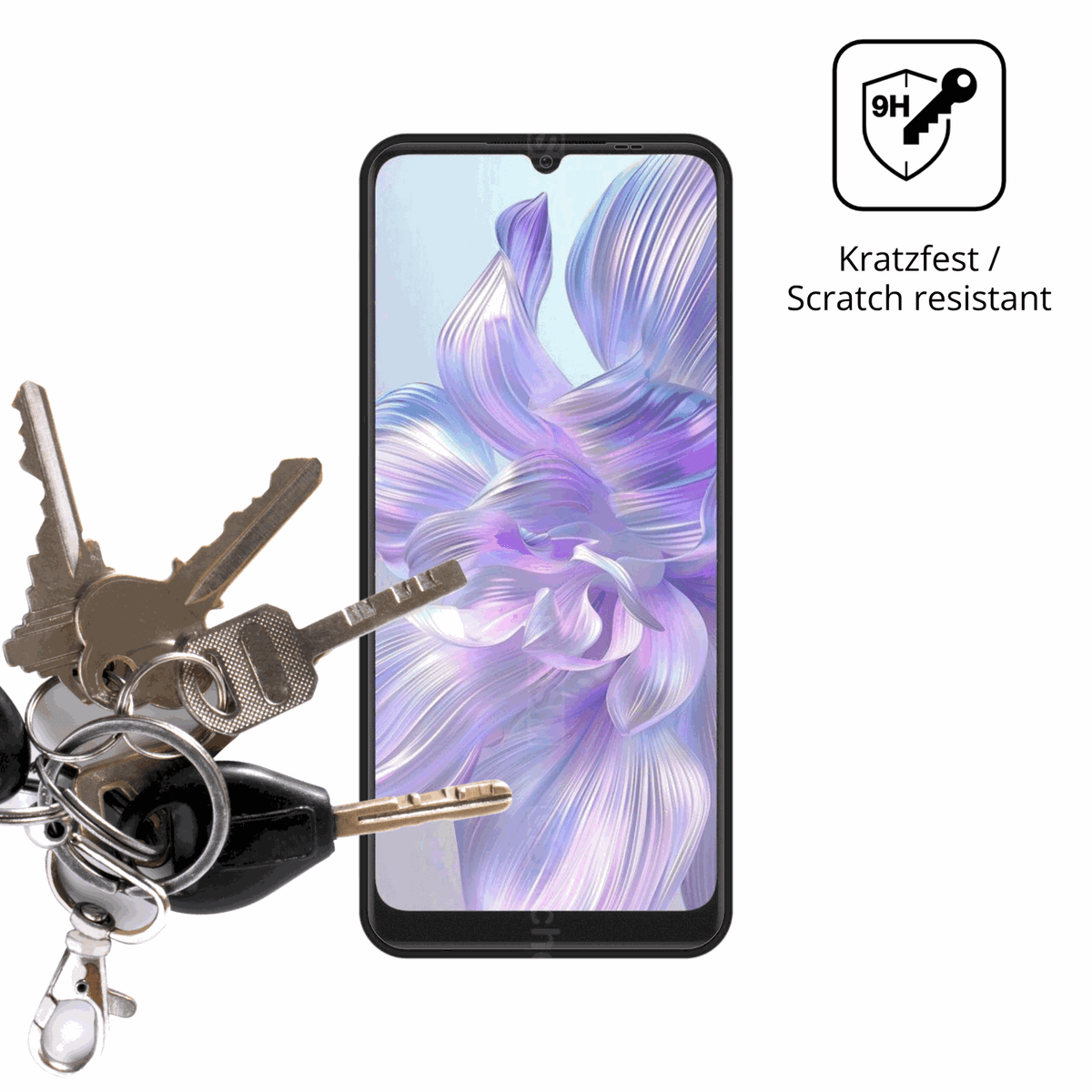 dipos Displayschutz für Logicom Smart Pro, mattierte Oberfläche, robuste Festigkeit und perfekte Passform
