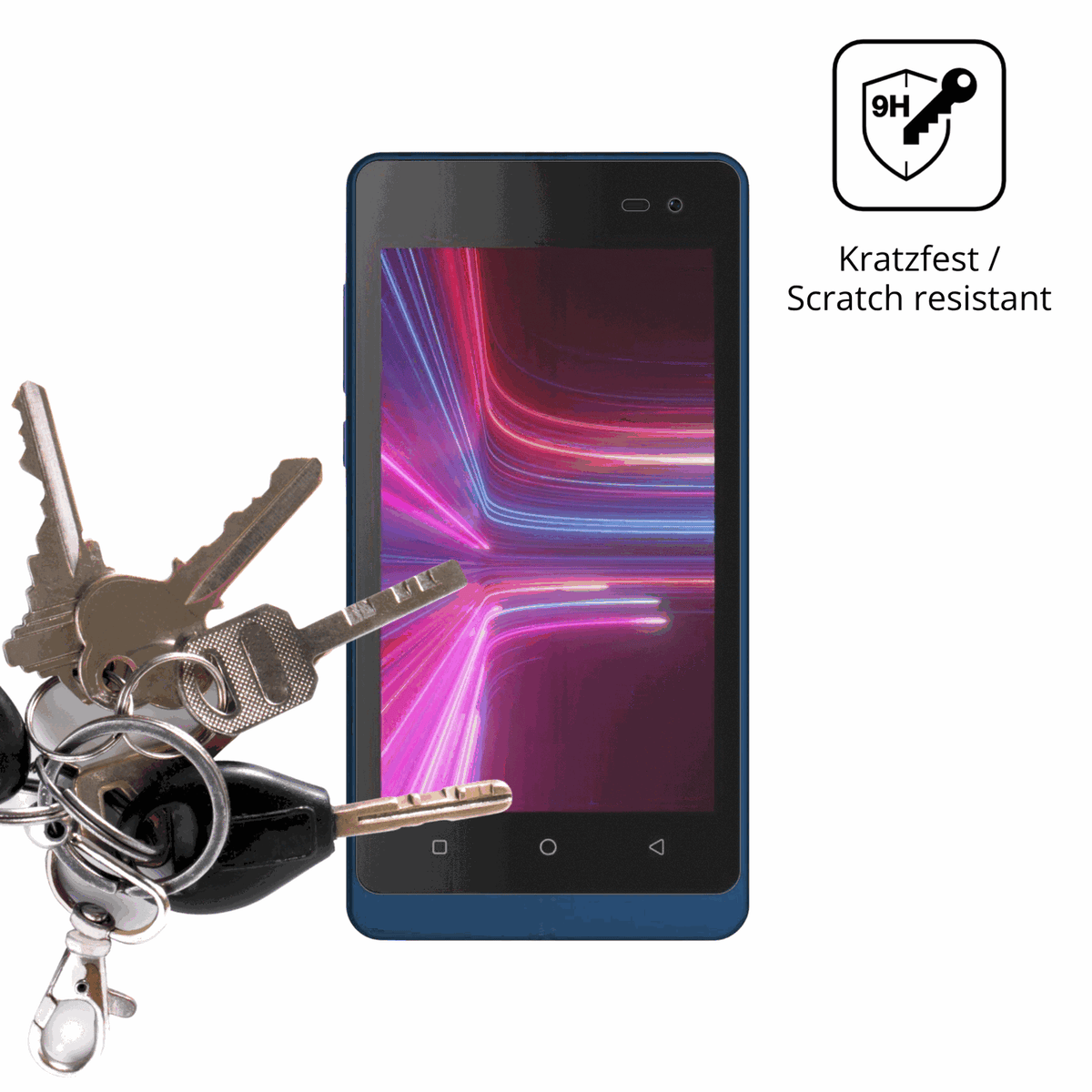 dipos Displayschutz f�r Logicom Wave, mattierte Oberfl�che, robuste Festigkeit und perfekte Passform