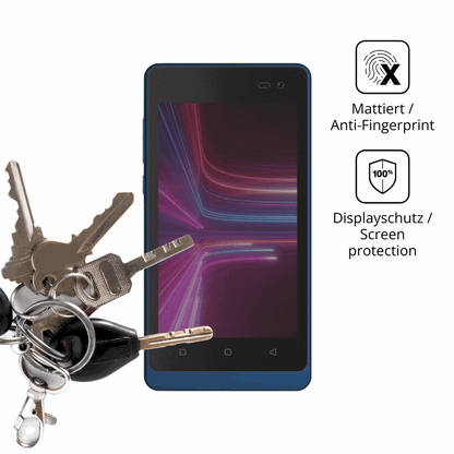 dipos Displayschutz f�r Logicom Wave, mattierte Oberfl�che, Blickschutzfilter und perfekter Passform