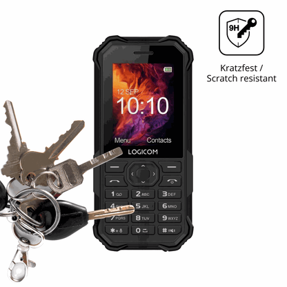 dipos Displayschutz für Logicom Xtrem 40 Pro, transparente Oberfläche, perfekte Passform auch für die Rundungen
