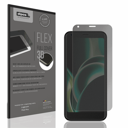 Blickschutzfolie von dipos passend für Logicom Five Pro, 100% Displayabdeckung und blasenfreie Montage