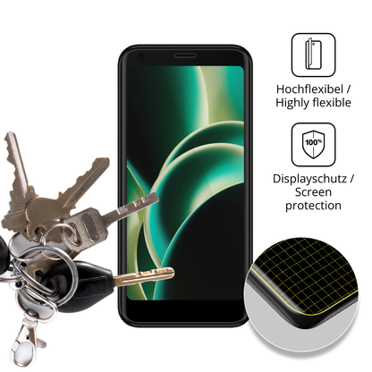 dipos Displayschutz für Logicom Five Pro, transparente Oberfläche, geringe Dicke und perfekte Passform