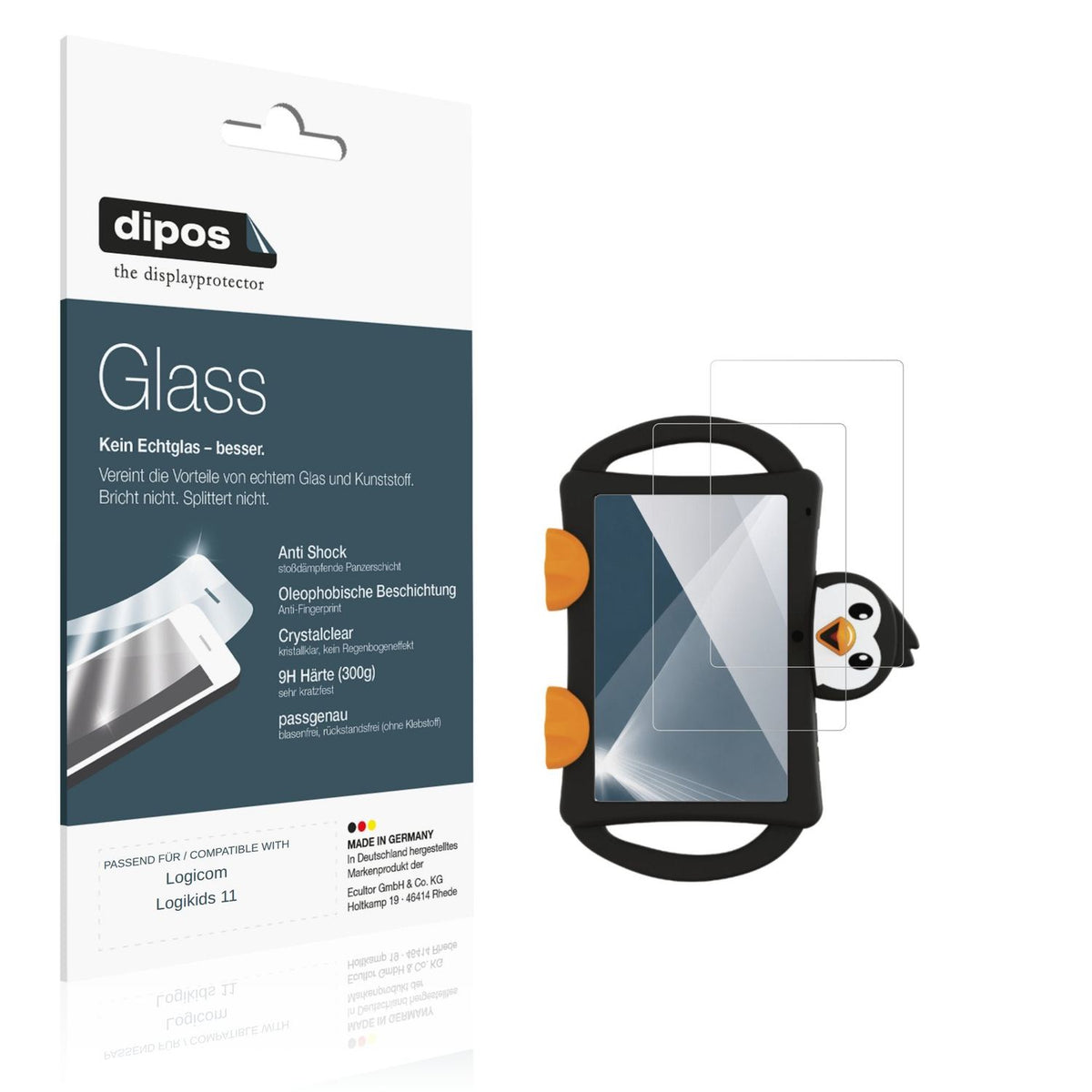 2x Screen Protector for Logicom Logikids 11 Flexible Glass 9H dipos
