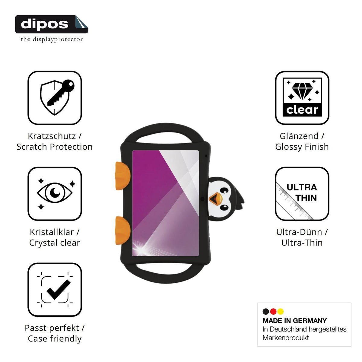 2x Screen Protector for Logicom Logikids 11 Protection Crystal Clear dipos