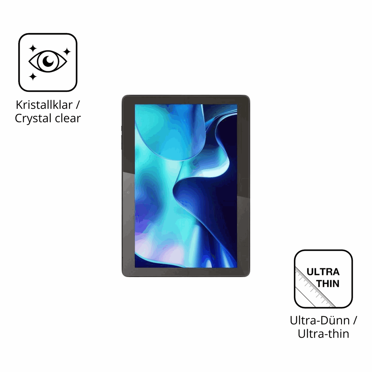 2x Screen Protector for Logicom Tab 134 Protection Crystal Clear dipos