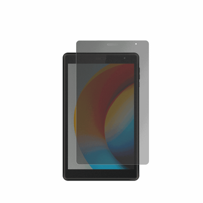 LogicomTab 80 8 Zoll mit aufgebrachtem dipos Displayschutz, der seitliche Einblicke blockiert