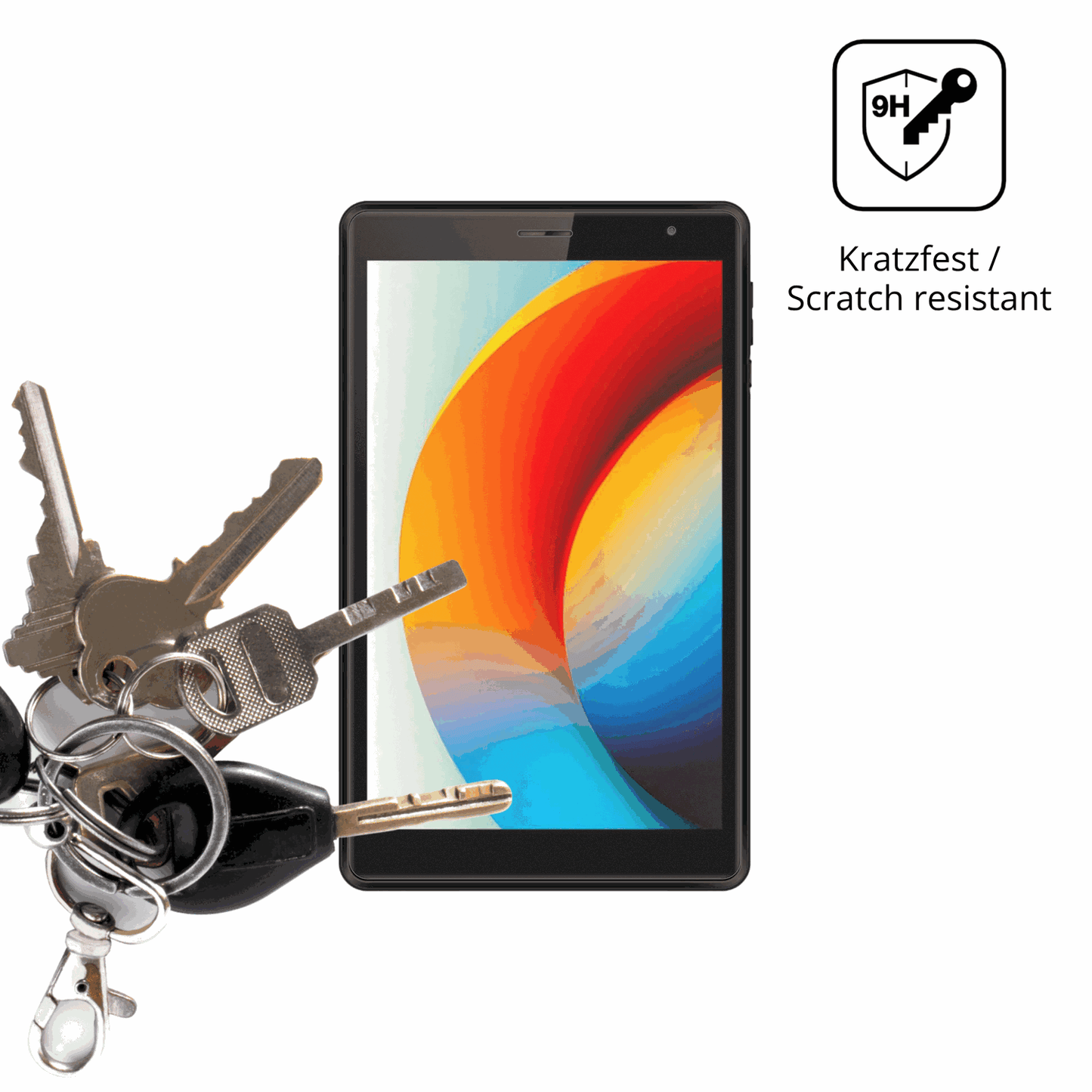 dipos Displayschutz für Logicom Tab 80 8 Zoll, mattierte Oberfläche, robuste Festigkeit und perfekte Passform