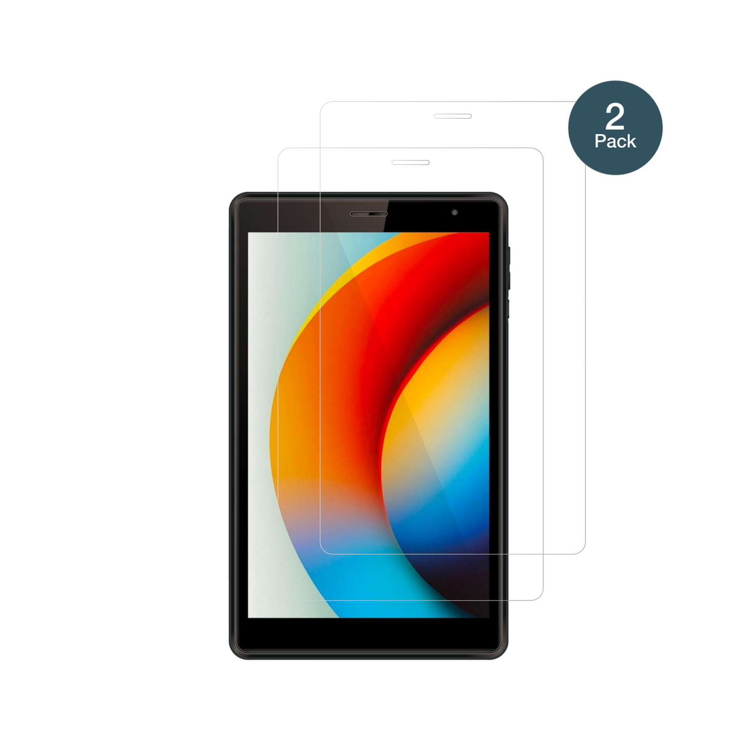 LogicomTab 80 8 Zoll mit aufgebrachter dipos Flex Schutzfolie, glasklare Darstellung ohne Einschränkungen