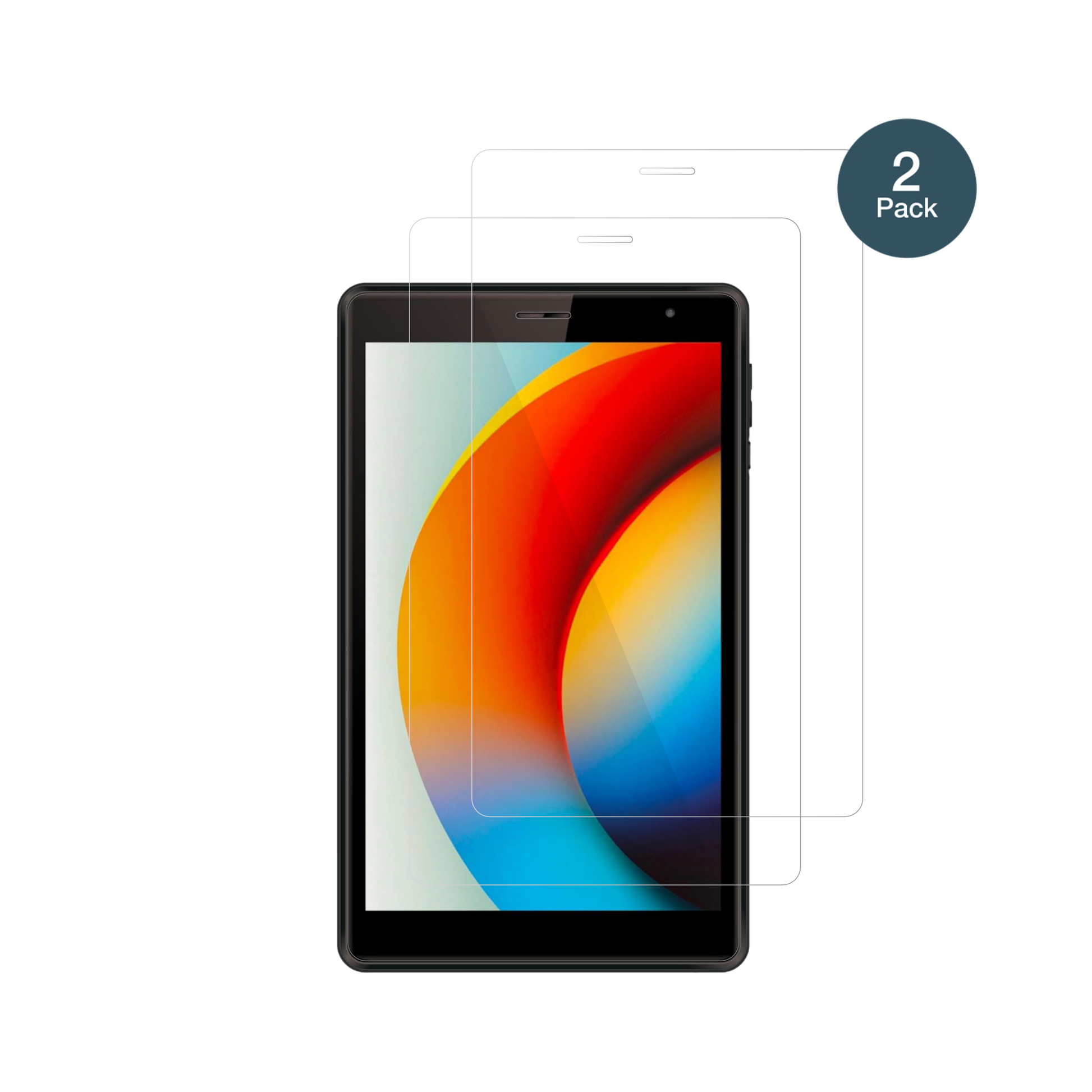 LogicomTab 80 8 Zoll mit aufgebrachter dipos Flex Schutzfolie, glasklare Darstellung ohne Einschränkungen