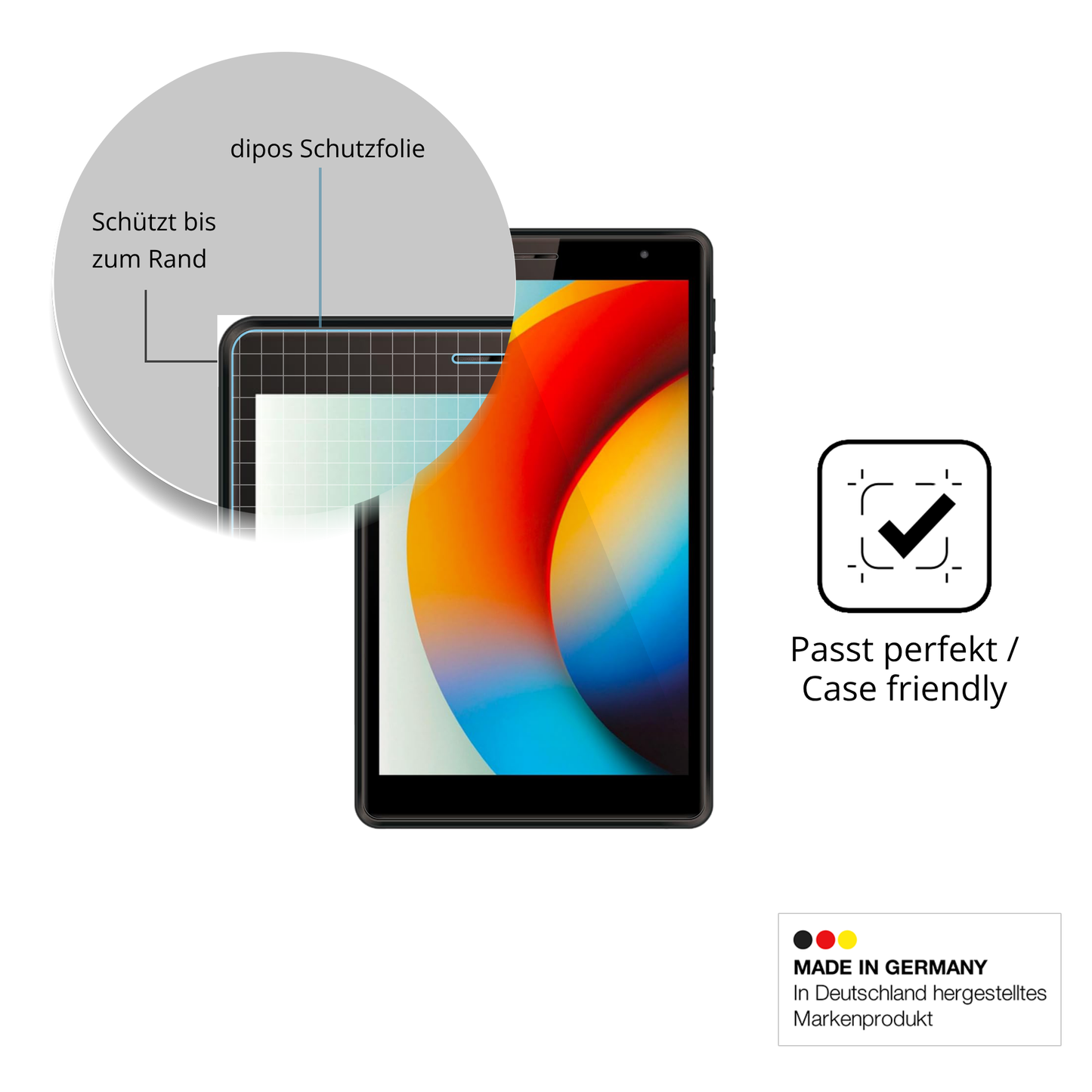 Besonders flexibler Displayschutz mit Anti-Shock-Schicht im Materialmix